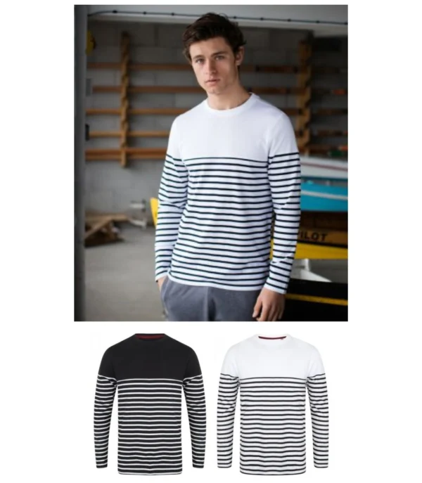 FR134 Front Row Long Sleeve Breton Stripe T-Shirt